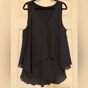 Soft Surroundings Black Sleeveless Blouse